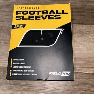 2 pair FIELDPRO Performance Football Leg Calf Sleeves‎ Youth Medium NEW Black